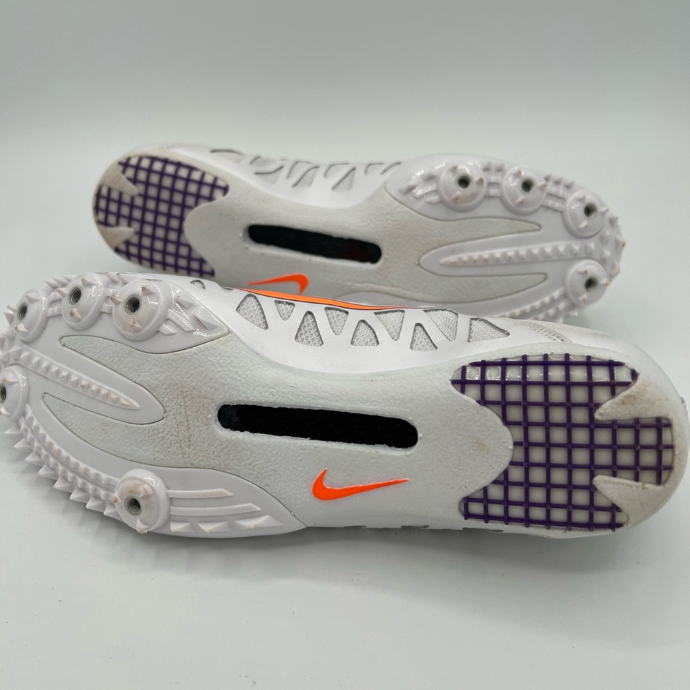 Nike White & Orange Track Spikes NWT - Picture 6 of 10